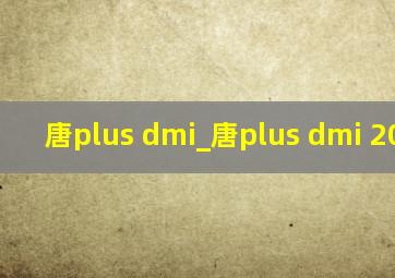 唐plus dmi_唐plus dmi 2022款